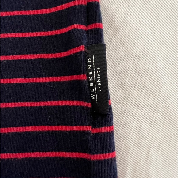 Weekend MaxMara, cotton stretchy cap sleeve boat neck shirt - Picture 5 of 7